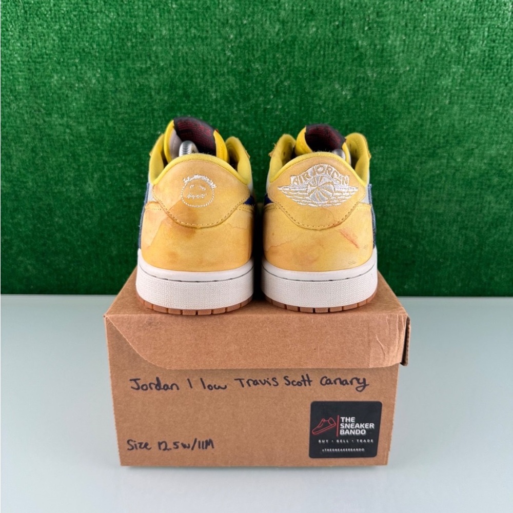 Nike Air Jordan 1 Low Women's OG SP Travis Scott Canary DZ4137-700 - Picture 2 of 5